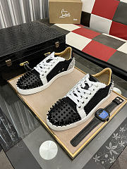 Christian Louboutin Vieira 2 Flat Black White 059#326 - 3