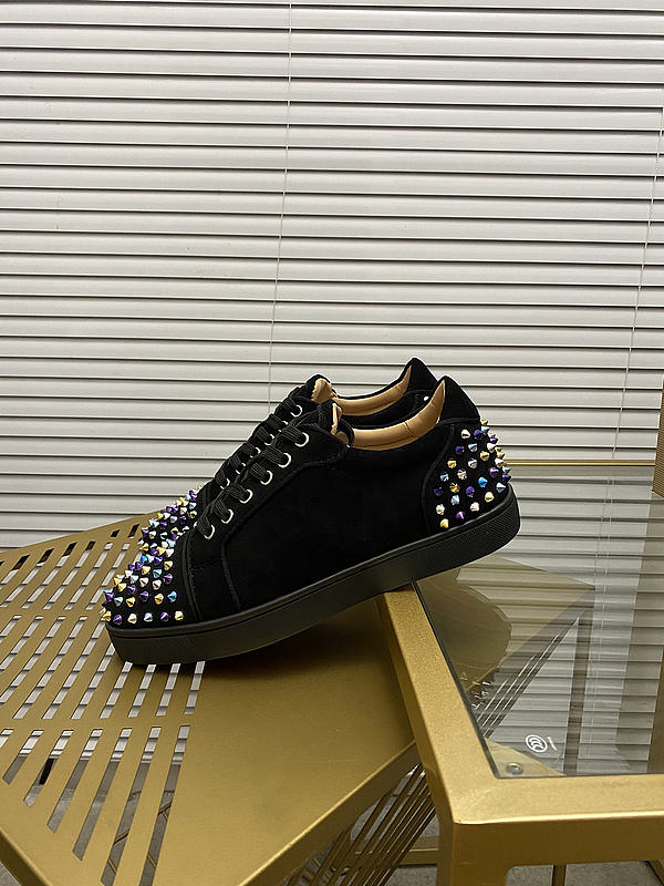Christian Louboutin Vieira 2 Flat Black Purple 064#326 - 1