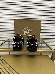 Christian Louboutin Vieira 2 Flat Black Purple 064#326 - 2