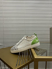 Christian Louboutin Sneaker Silver Green 088#326 - 3