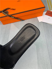 Hermes Oran Sandal Black Leather - 6