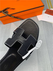 Hermes Oran Sandal Black Leather - 5