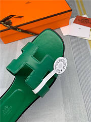 Hermes Oran Sandal Green Leather - 6