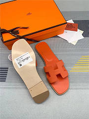Hermes Oran Sandal Orange Calfskin - 6