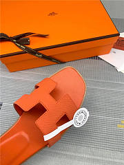 Hermes Oran Sandal Orange Calfskin - 5
