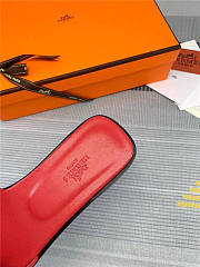 Hermes Oran Sandal Red Calfskin - 4