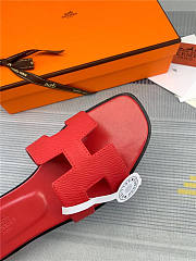 Hermes Oran Sandal Red Calfskin - 3