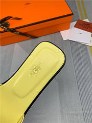 Hermes Oran Sandal Yellow Leather - 5