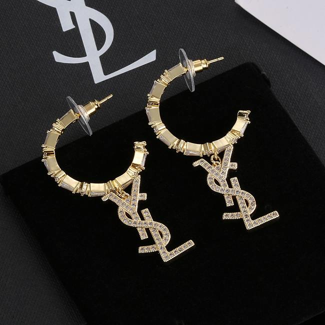 YSL Earrings Gold 058#307 - 1