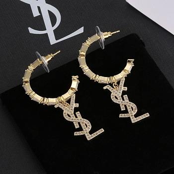 YSL Earrings Gold 058#307