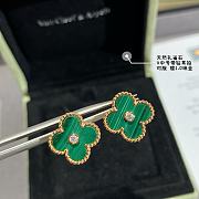 Van Cleef Earrings Gold Green 076#307 - 5