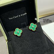 Van Cleef Earrings Gold Green 076#307 - 3