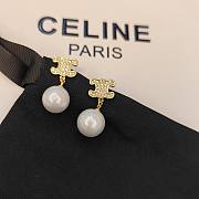 Celine Earrings Gold Pearl 062#307 - 3