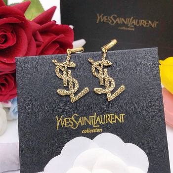 YSL Earrings Gold 041#307