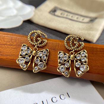 Gucci Earrings Gold Bow 006#307