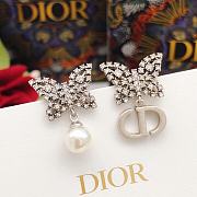 Dior Earrings Silver Butterfly 022#307 - 1