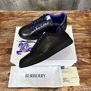 Burberry Leather Stock Sneakers Black - 2
