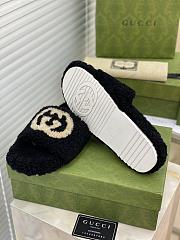 Gucci Slides Fur Black - 3
