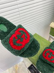 Gucci Slides Fur Green - 2