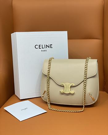 Celine Bags 80123220 Beige Size 24.5x17x4cm