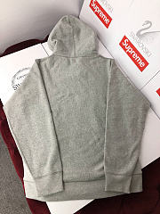 Supreme 19ss Swarovski Box Logo Hoodie Grey - 4