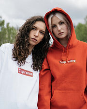 Supreme 19ss Swarovski Box Logo Hoodie Red - 4