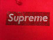 Supreme 19ss Swarovski Box Logo Hoodie Red - 3