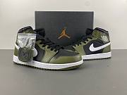 Air Jordan 1 Mid Black White Olive BQ8426-092 - 2