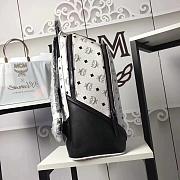 MCM Backpack  White A1036 Size 30x41x18cm - 6