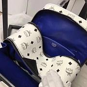 MCM Backpack  White A1036 Size 30x41x18cm - 5