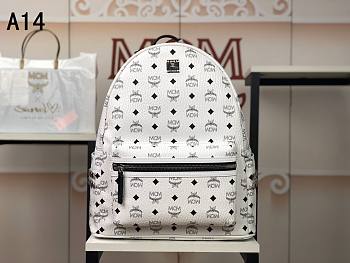 MCM Backpack White A1424 