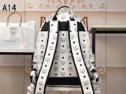 MCM Backpack White A1424  - 2