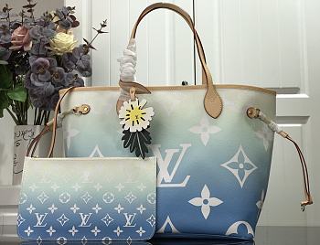 LV NEVERFULL M45680 Blue Size 31x28x14cm
