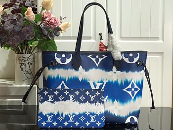 LV NEVERFULL MM M45128 BLUE Size 31x28.5x17cm