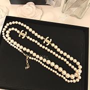 Chanel Necklace Gold Pearl 60 - 3