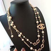 Chanel Necklace Gold Pearl 62 - 5