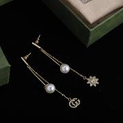 Gucci Earrings Gold Flowers Pearl 15 - 4