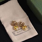 Gucci Earrings Gold Heart 06 - 6