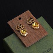 Gucci Earrings Gold Heart 06 - 3