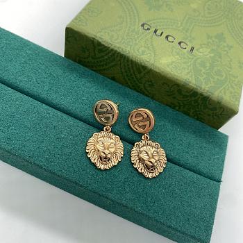Gucci Earrings Gold Lion 06