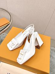 LV Shake Slingback Pump White 5.5cm 8.5cm - 6