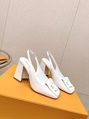 LV Shake Slingback Pump White 5.5cm 8.5cm - 5