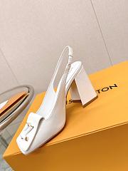 LV Shake Slingback Pump White 5.5cm 8.5cm - 3