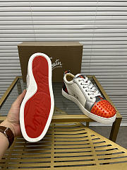 Christian Louboutin Louis Spikes Junior Silver Orange - 6