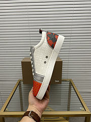 Christian Louboutin Louis Spikes Junior Silver Orange - 4
