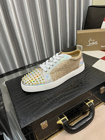Christian Louboutin Louis Spikes Junior Gold