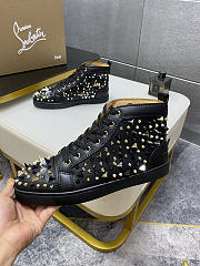 Christian Louboutin Louis Orlato Spikes Flat Black 048#326 - 3