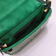 Fendi Baguette Bag Green 6348 Size 19.5x5x11cm - 2