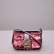 Fendi Baguette Bag Pink 6348 Size 19.5x5x11cm - 5