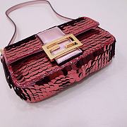 Fendi Baguette Bag Pink 6348 Size 19.5x5x11cm - 2